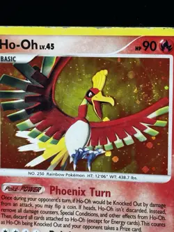 Pokemon TCG Ho-Oh Secret Wonders Cosmos Holo Rare Card 10/132 MP+ Swirl - Image 4