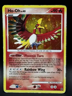 Pokemon TCG Ho-Oh Secret Wonders Cosmos Holo Rare Card 10/132 MP+ Swirl - Image 5