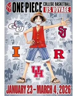 PRESALE One Piece Monkey D. Luffy US College Basketball Promo Card RUTGERS 01/23 - Image 1