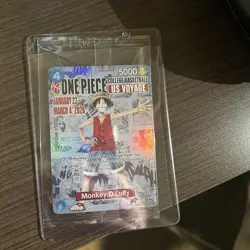 One Piece Monkey D. Luffy US Voyage College Basketball Trading Card IN HAND! - Image 1