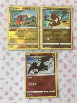 Pokemon TCG Crown Zenith Radiant Holo Cards Charizard Charjabug Eternatus Mint ! - Image 1