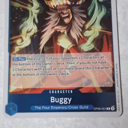 Buggy OP09-051 R Foil Rare Emperors In The New World One Piece Card Game - Image 3