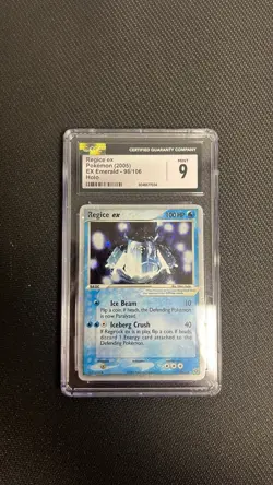 CGC 9 MINT Regice ex 2005 EX Emerald 98/106 Holo Pokemon Card - Image 1