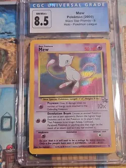 Pokemon TCG Black Star Promo Holo Card Mew #9 CGC 8.5 SWIRL HOLO - Image 1