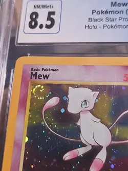 Pokemon TCG Black Star Promo Holo Card Mew #9 CGC 8.5 SWIRL HOLO - Image 3