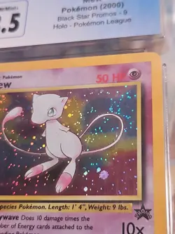 Pokemon TCG Black Star Promo Holo Card Mew #9 CGC 8.5 SWIRL HOLO - Image 5