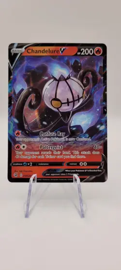 Pokemon TCG: Chandelure V 39/264 NM Card - Fusion Strike- Ultra Rare Full Art - Image 1
