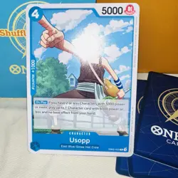 One Piece card, Usopp, east blue/straw hat crew, EB02-022, R - Image 2