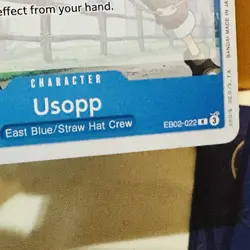 One Piece card, Usopp, east blue/straw hat crew, EB02-022, R - Image 5