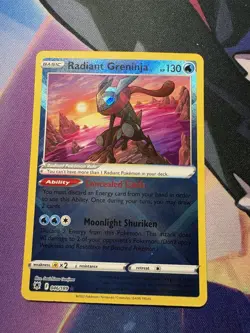 Pokemon TCG Radiant Greninja Astral Radiance Holo Card 046/189 - Image 1