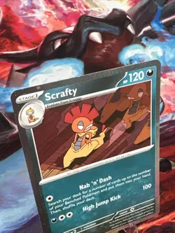 Pokemon TCG Scrafty 188 Black Star Promo Cosmos Holo Journey Together Card - Image 2