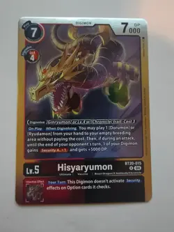 Digimon Card Game Pre-Release Hisyaryumon BT20-015 Special Booster 2.5 - Image 1