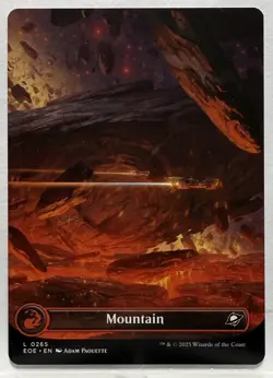 Mountain (0265) x1 1x Borderless Full Art Edge of Eternities NM MTG - Image 1