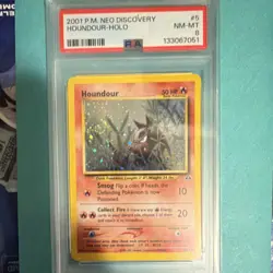Pokemon Houndour 5/75 Neo Discovery Holo Rare Unlimited PSA 8 2001 English Card - Image 3