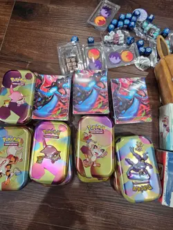 Pokemon Miscellaneous Accessories Lot - Playmats, Evee, Decks, Tins, Coins + - Image 2