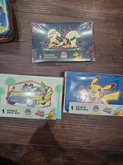 Pokemon Miscellaneous Accessories Lot - Playmats, Evee, Decks, Tins, Coins + - Image 5