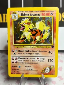 Pokemon TCG Pokemon Blaine's Arcanine Holo Rare Holo Gym Challenge 1/132 - Image 1