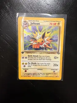 Pokemon TCG Jolteon Jungle 4/64 Holo Unlimited Holo Rare First Edition - Image 1