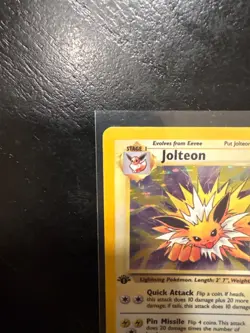 Pokemon TCG Jolteon Jungle 4/64 Holo Unlimited Holo Rare First Edition - Image 4