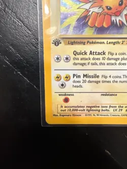 Pokemon TCG Jolteon Jungle 4/64 Holo Unlimited Holo Rare First Edition - Image 5