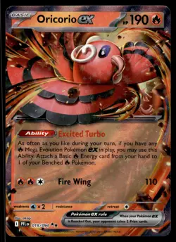 ORICORIO EX - 018/094 Double Rare Phantasmal Flames Pokemon Holo NM - Image 1