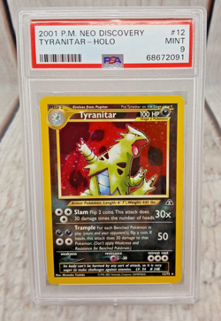 2001 Pokemon Neo Discovery Tyranitar Holo #12/75 PSA 9 Mint - Vintage WOTC - Image 1