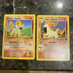 Pokemon TCG Blaine’s Ponyta And Rapidash 33/132 64/132 - Image 1