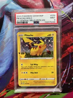 Pikachu-Holo '21 General Mills 25th An. Pokemon Swsh Black Star Promo 039 NM PSA - Image 1