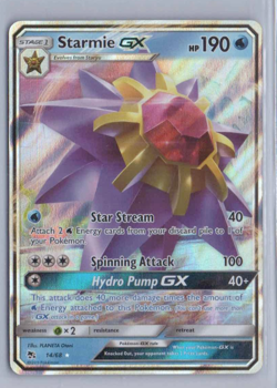 2019 Pokemon Sun & Moon Hidden Fates Starmie GX 14/68 Full Art Ultra Rare Holo - Image 1