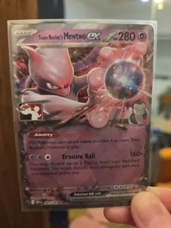 Team Rocket's Mewtwo Ex Play Pokemon Prize Pack Series 8 - Image 1