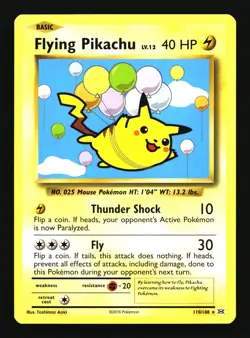 2016 Evolutions Flying Pikachu Secret Rare #110/108 - Image 1