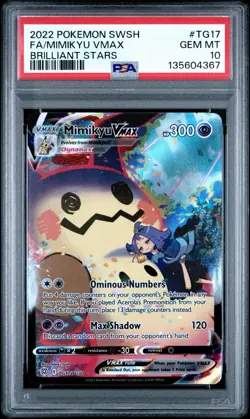Pokemon Mimikyu VMAX TG17/TG30 Brilliant Stars PSA 10 - Image 1