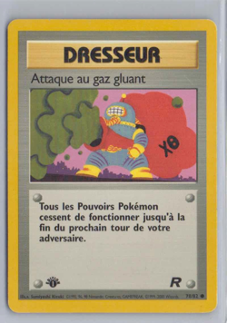 2000 Pokemon Team Rocket Set 1st Edition Goop Gas Attack 78/82 Common French - Image 1