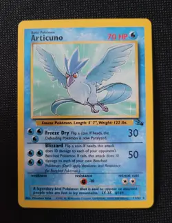 Private Listing Pokemon Fossil 3rd Print Red Logo 1999 2000 Articuno 17/62 Raw - Image 1