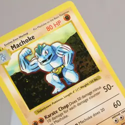 Pokemon TCG - Machoke 34/102 Base Set Uncommon Shadowless WOTC 1999 - NM - Image 1