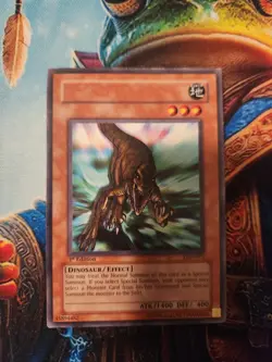 Yu-Gi-Oh Gilasaurus Misprint No Ink Name Error - LON-071 1st Edition, MP - Image 1