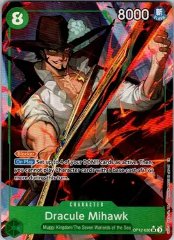 One Piece | LotM | Dracule Mihawk (Alternate Art) | SR | OP12-030 | NM - Image 1