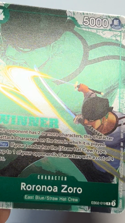 Roronoa Zoro (Winner Pack 2025 Vol. 3) EB02-119 One Piece Promotion Foil MINT - Image 2