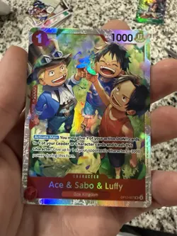 One Piece Carrying on His Will Ace & Sabo & Luffy SR OP13-007 - Image 1