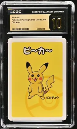 Pokemon Pikachu Old Maid Playing Card CGC 10 Pristine Japanese - Image 1