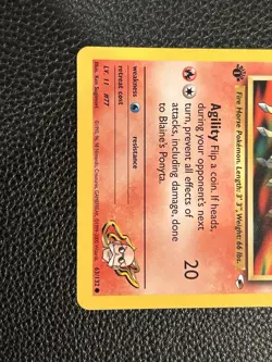 1st Edition Blaine's Ponyta Gym Heroes #63 Common LP Condition WOTC Pokemon Card - Image 2