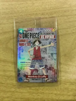 One Piece Monkey D. Luffy US College Basketball Promo Card RUTGERS 01/23 IN HAND - Image 1