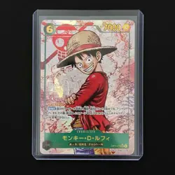 One Piece Card Monkey D. Luffy OP13-118 SEC Parallel Manga Pirate Flag Art - Image 1