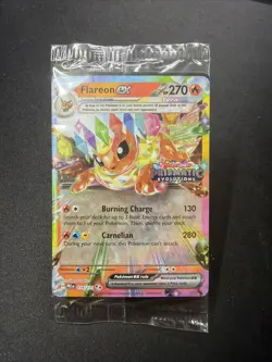 Pokemon TCG Flareon EX Prismatic Evolutions Stamped Promo Card 014/131 SEALED - Image 1