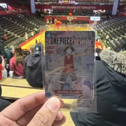 IN HAND One Piece Monkey D. Luffy US College Basketball Promo Card RUTGERS 01/23 - Image 1