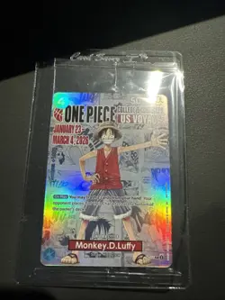 New Sealed One Piece Monkey D. Luffy US College Basketball Promo Card English - Image 1