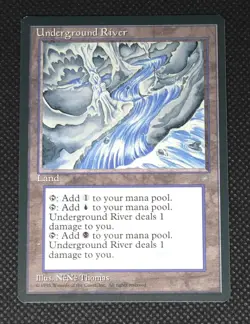 Magic The Gathering Underground River Ice Age Rare Card NM MTG - Image 1