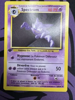 Haunter Spectrum, 1st Edition Base Set French, 29/102, Pokemon Card TCG - Image 1