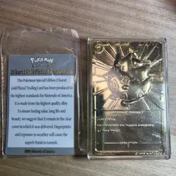 VTG Togepi Pokemon Gotta Catch em' All, 23k Gold Plated Trading Card in Box - Image 4