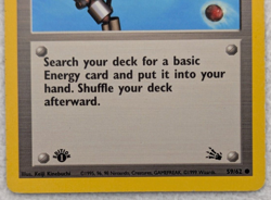 1999 Trainer Energy Search #59 Fossil Regular Pokemon Card Common 1st Edition - Image 3